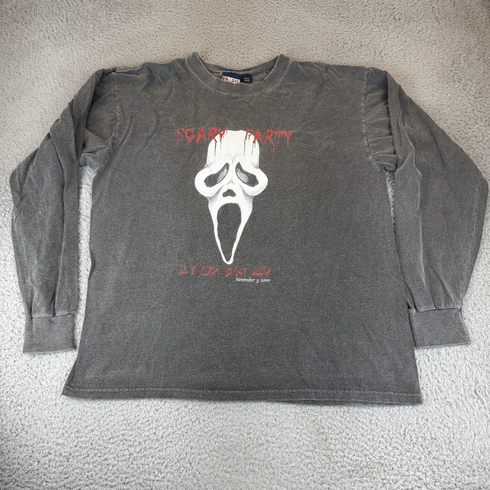 Scary Movie Promo Shirt Long Sleeve‎ Scary Party Funny Avanti Basic Large